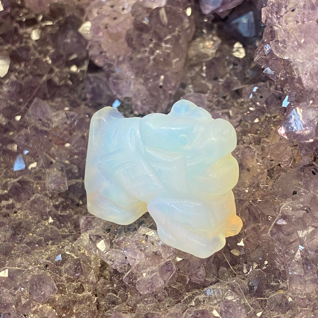 Opalite Dragon Carving — Dreamy Glow &amp; Gentle Mystic Energy