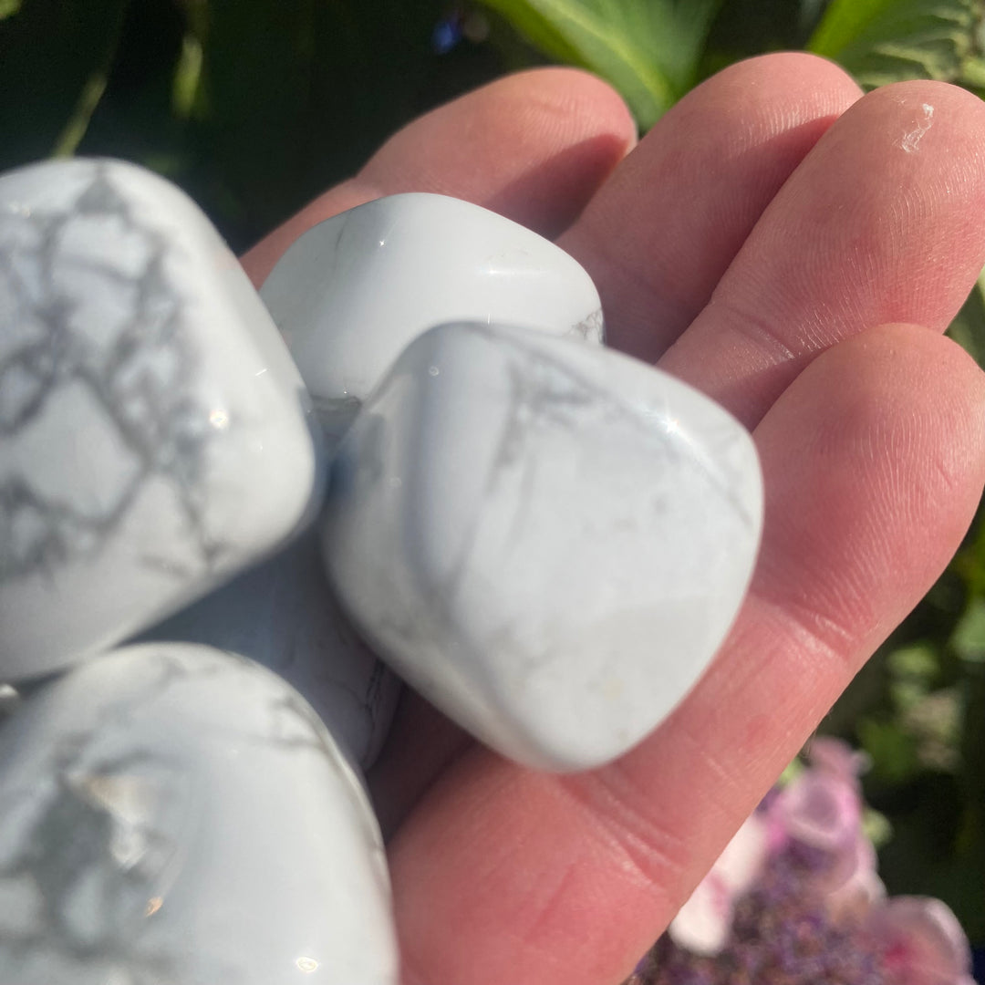 Howlite Crystal Jumbo Tumble Stones – Calm, Patience &amp; Peaceful Energy