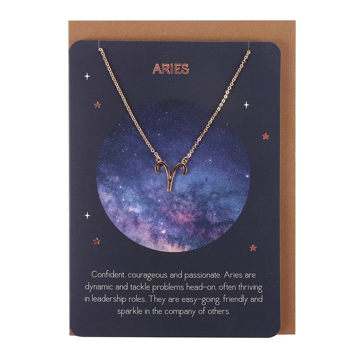 Aries Zodiac Necklaces | with greeting Card
