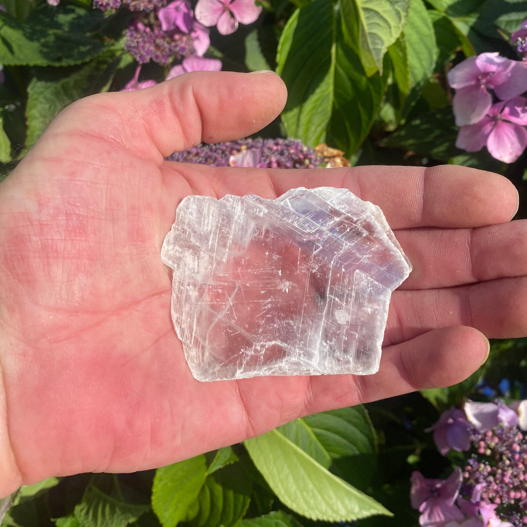 Small Satin Spar Crystal Slab – Cleansing Energy