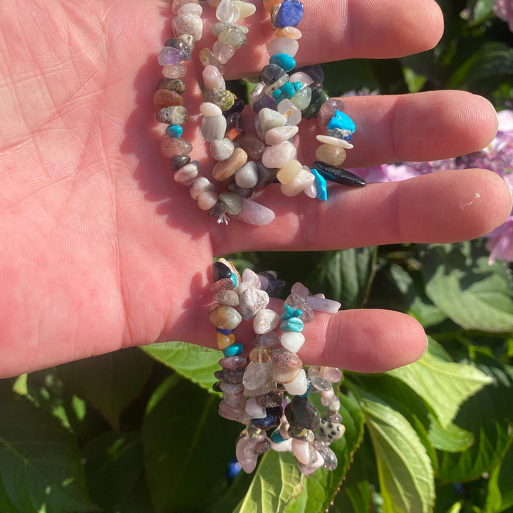 Mixed Crystal Chip Bracelet – Everyday Good Energy