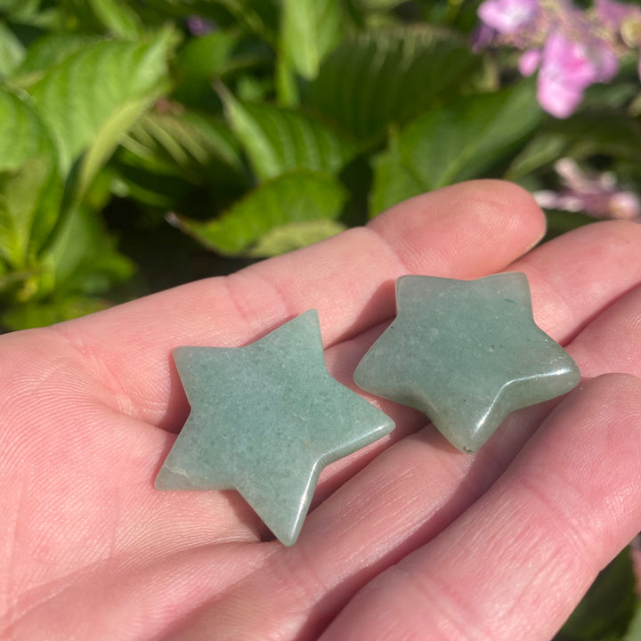Green Aventurine Star Carving — Soft Luck &amp; Gentle Uplifting Energy