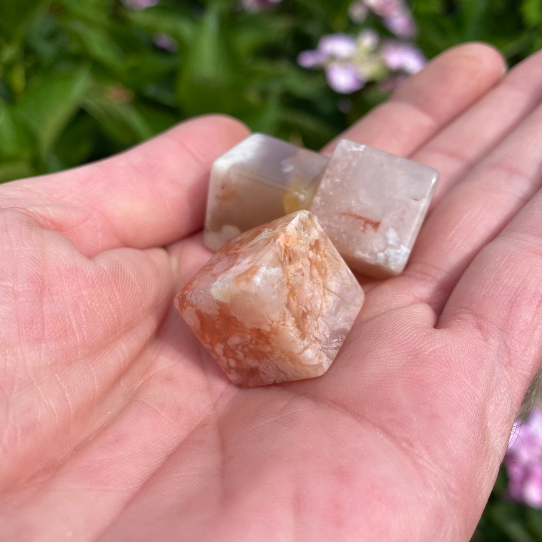 Flower Agate Cube – Growth &amp; Transformation