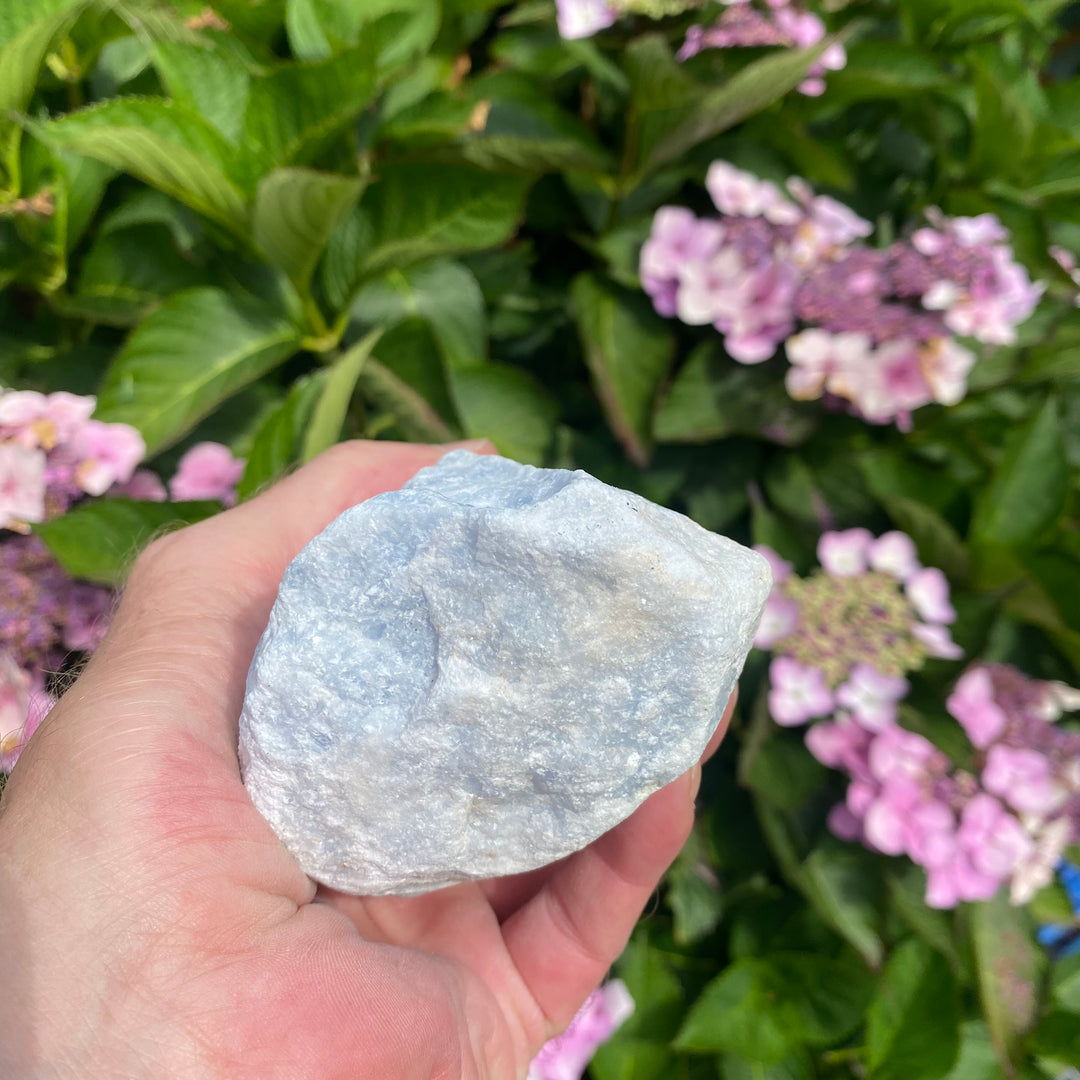 Raw Blue Calcite Crystal – Calm &amp; Gentle Clarity