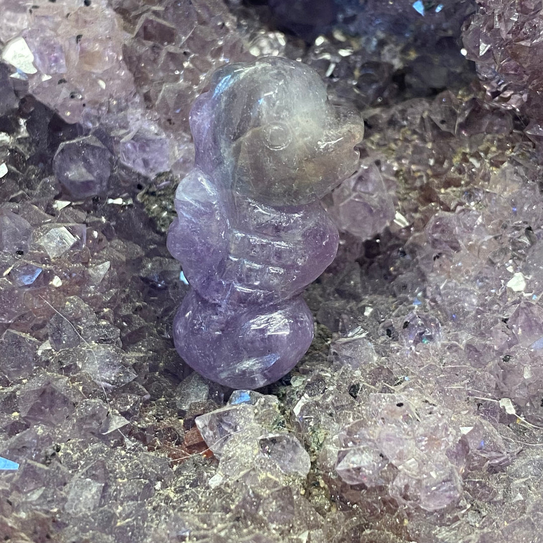 Amethyst Seahorse Carving — Dreamy Calm &amp; Gentle Ocean Energy