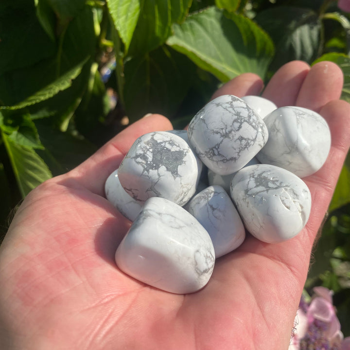Howlite Crystal Jumbo Tumble Stones – Calm, Patience &amp; Peaceful Energy