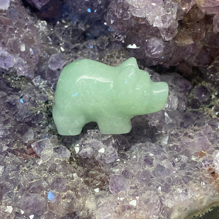 Green Aventurine Pig Carving — Soft Luck &amp; Gentle Heart Energy