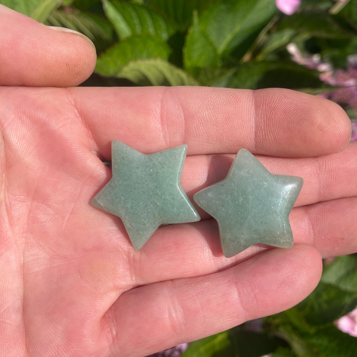 Green Aventurine Star Carving — Soft Luck &amp; Gentle Uplifting Energy