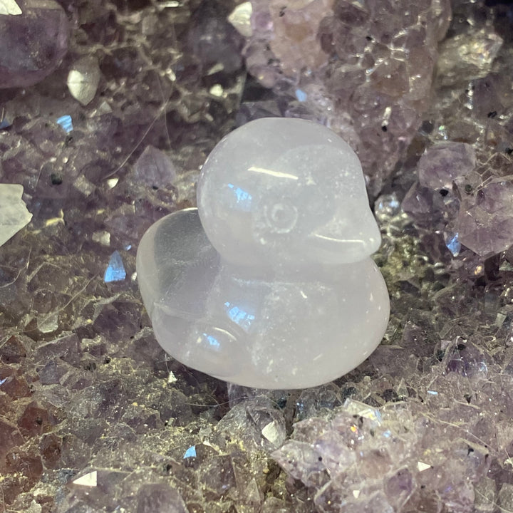 Rainbow Fluorite Duck Carving — Calm Clarity &amp; Gentle Colourful Energy