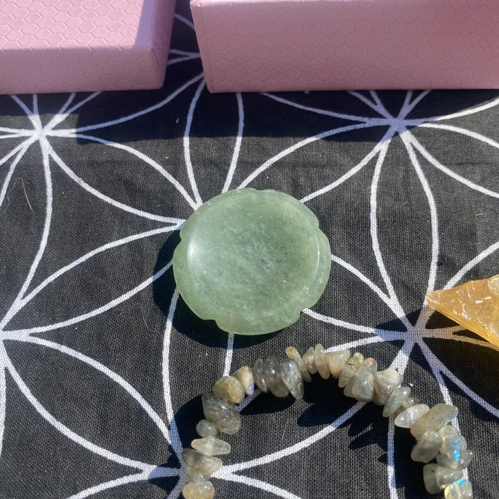Labradorite, Green Aventurine &amp; Citrine Crystal Calm Gift Set - Pink Bloom