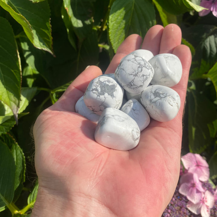 Howlite Crystal Jumbo Tumble Stones – Calm, Patience &amp; Peaceful Energy