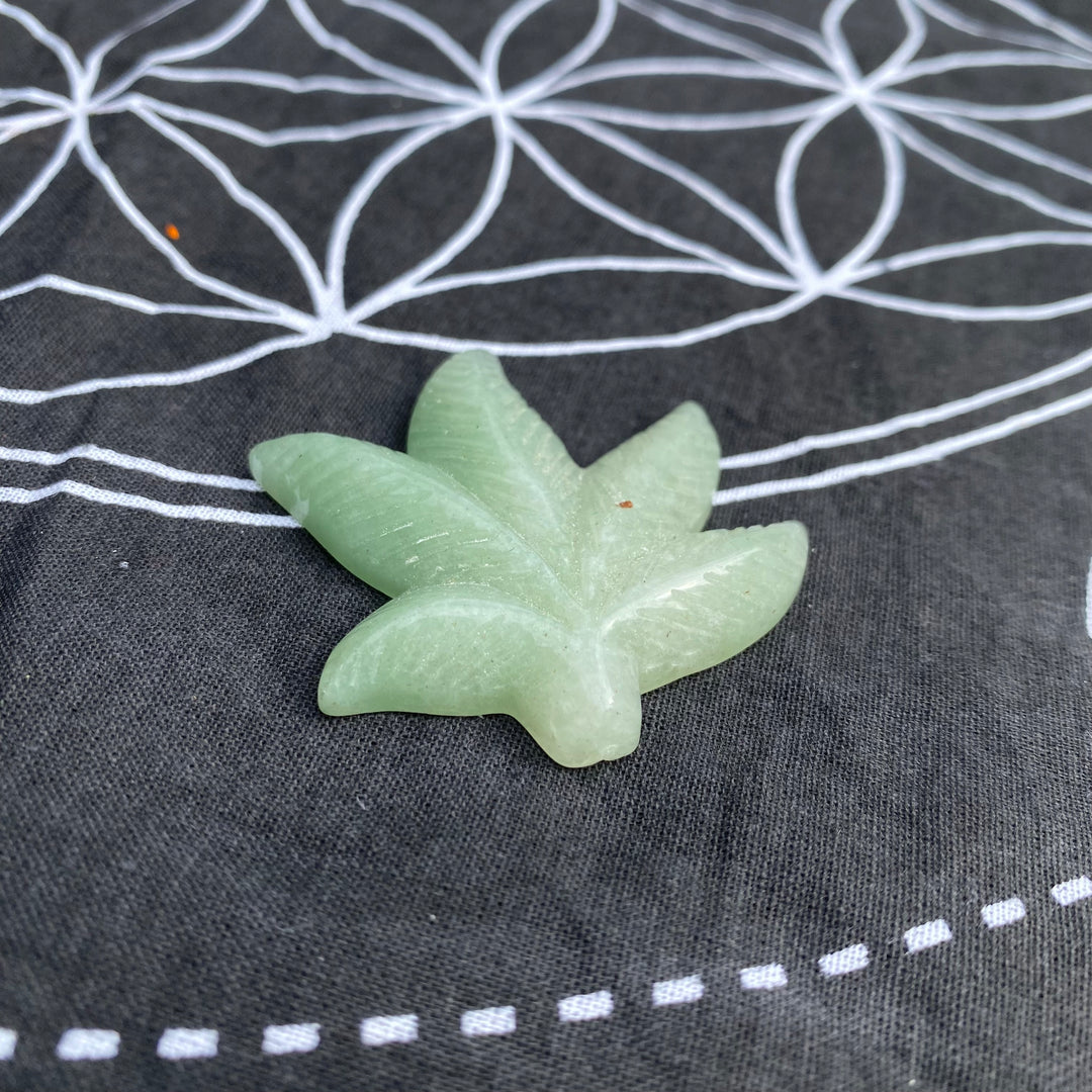 The Quirky Corner - Green Aventuine Carved Leaf – Growth &amp; Optimism