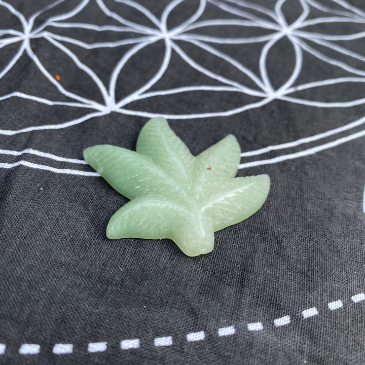 The Quirky Corner - Green Aventuine Carved Leaf – Growth &amp; Optimism