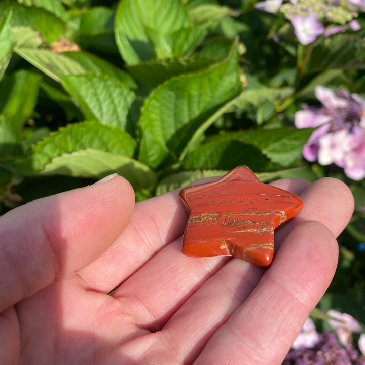 Red Jasper Star Crystal Carving – Grounding &amp; Stability