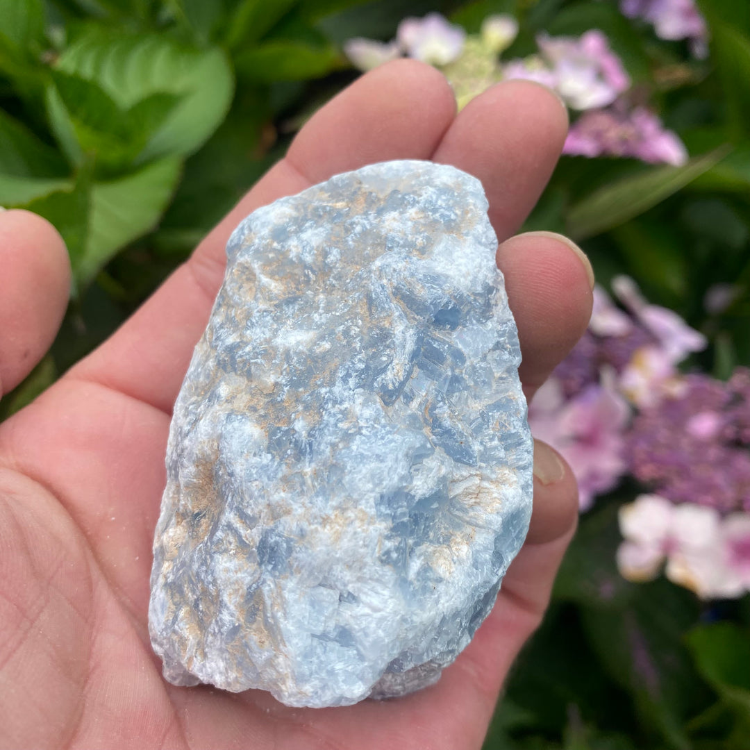 Raw Blue Calcite Crystal – Calm &amp; Gentle Clarity