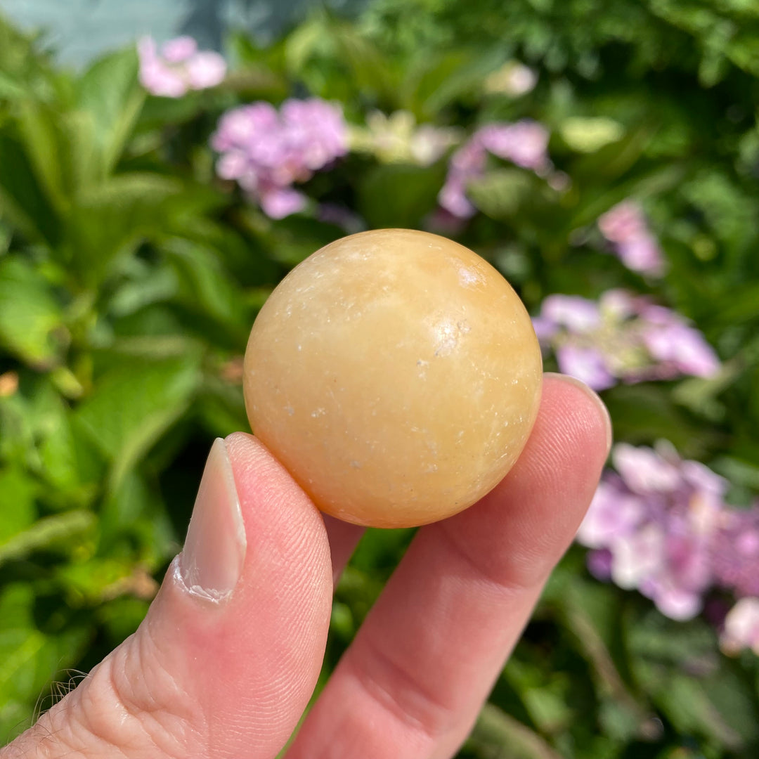 Orange Calcite Sphere – Creativity &amp; Joy