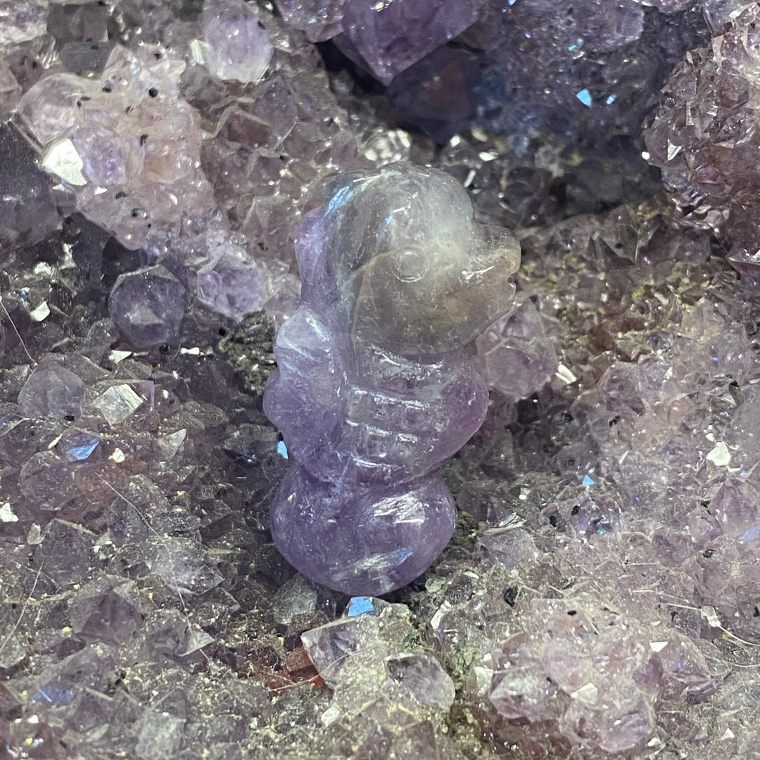 Amethyst Seahorse Carving — Dreamy Calm &amp; Gentle Ocean Energy