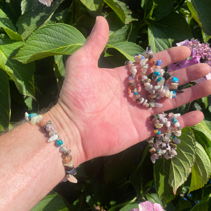 Mixed Crystal Chip Bracelet – Everyday Good Energy