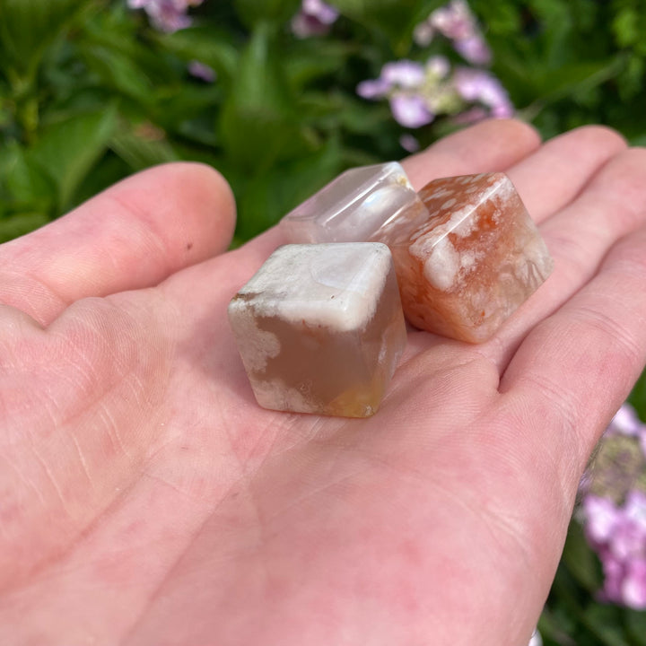 Flower Agate Cube – Growth &amp; Transformation