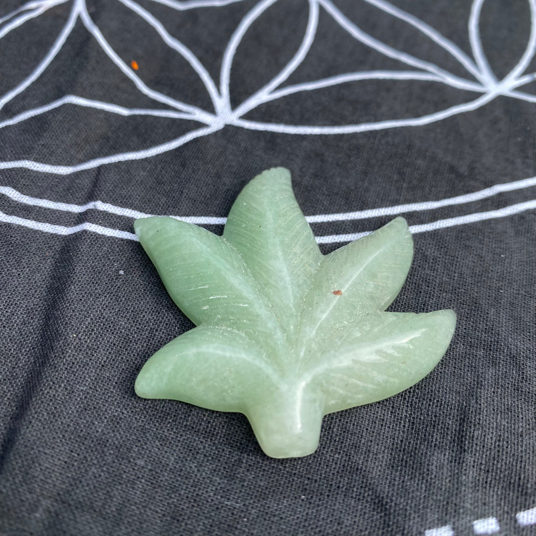 The Quirky Corner - Green Aventuine Carved Leaf – Growth &amp; Optimism