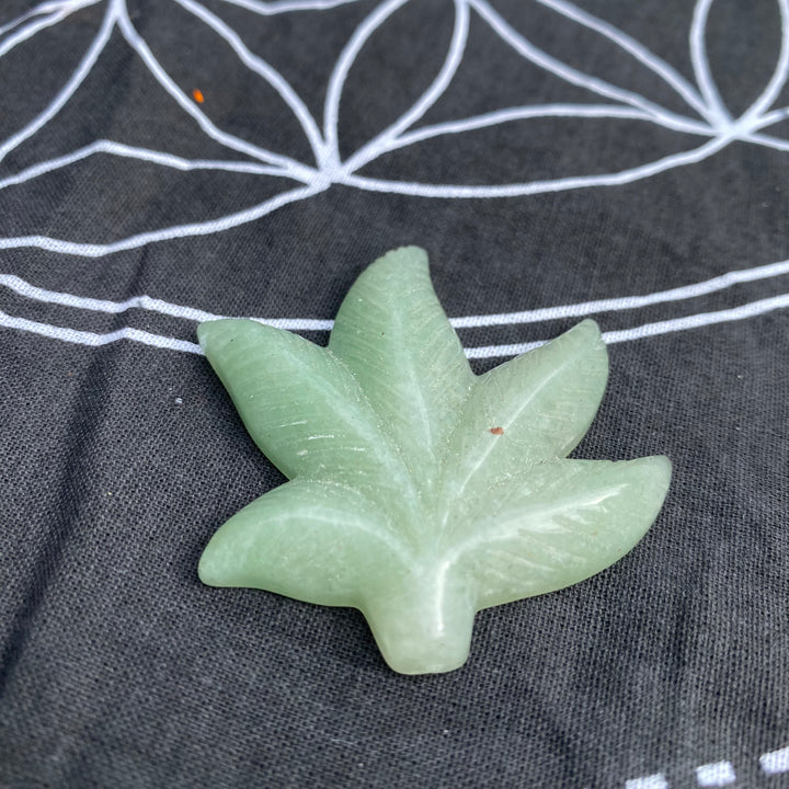 The Quirky Corner - Green Aventuine Carved Leaf – Growth &amp; Optimism