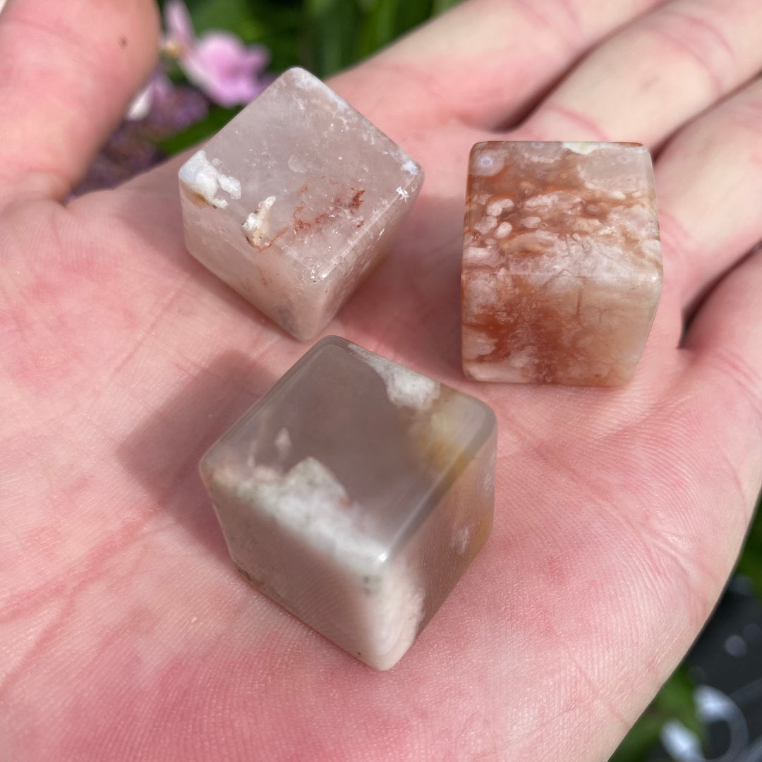 Flower Agate Cube – Growth &amp; Transformation