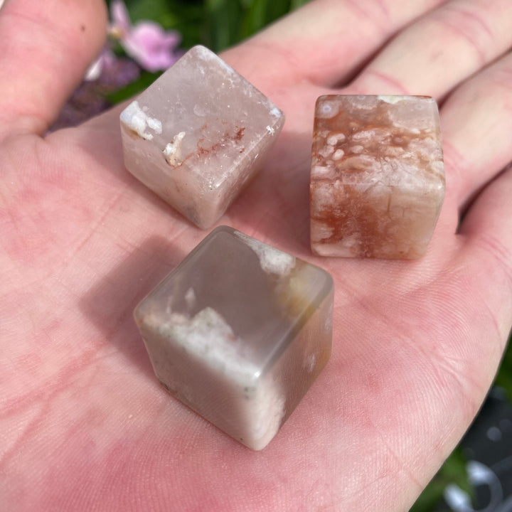 Flower Agate Cube – Growth &amp; Transformation