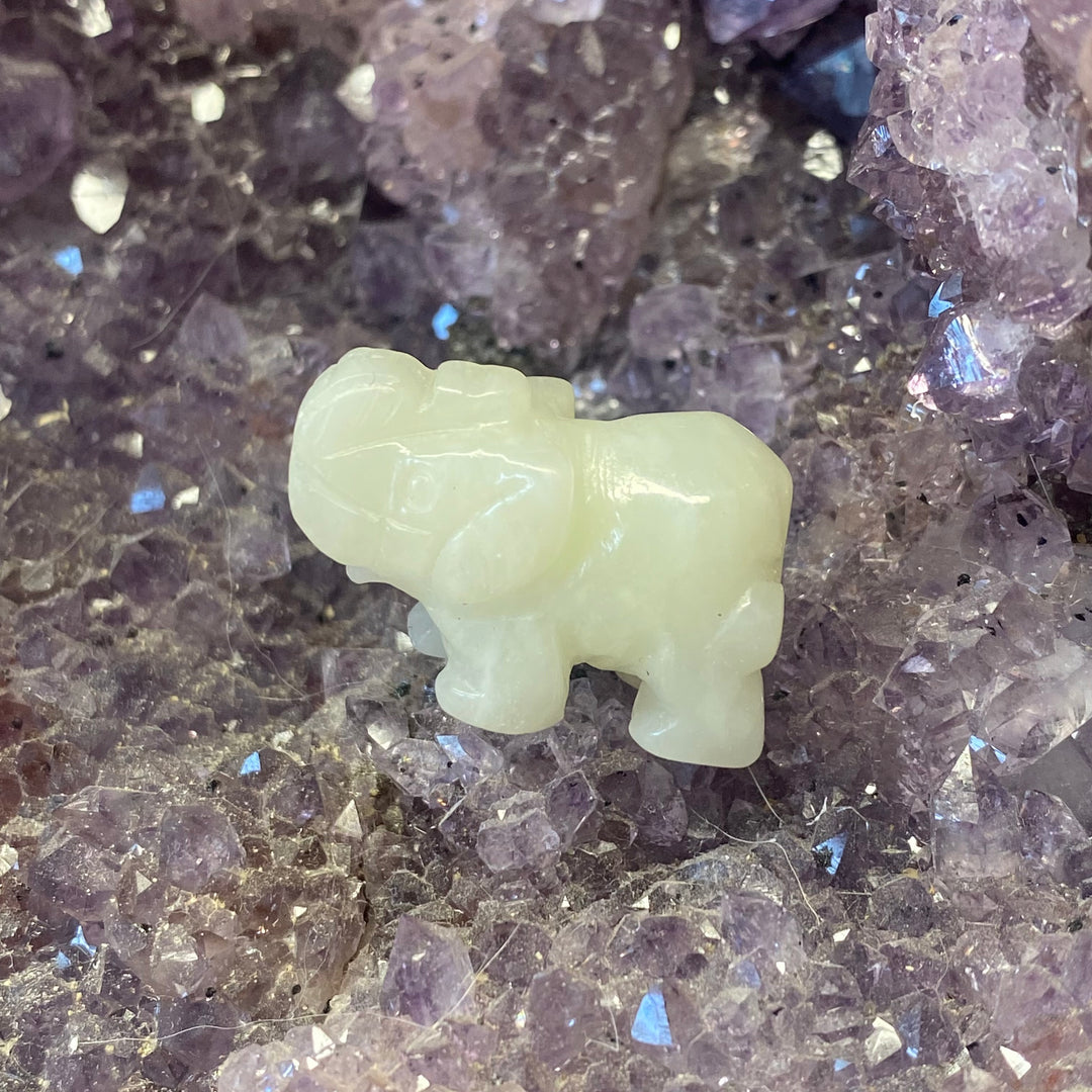 Jade Elephant Carving — Calm Strength &amp; Gentle Prosperity Energy