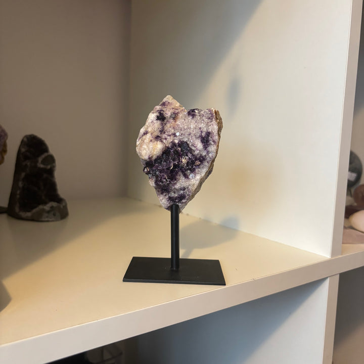 Raw Fluorite Freeform Crystal on Stand