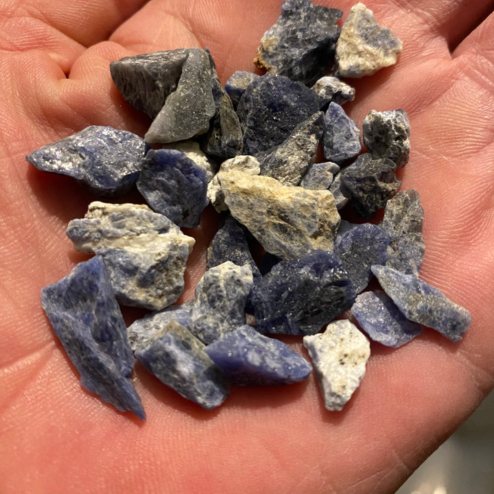 Raw Sodalite Crystal Chips – 20g Small Chips for Calm Focus &amp; Clear Communication
