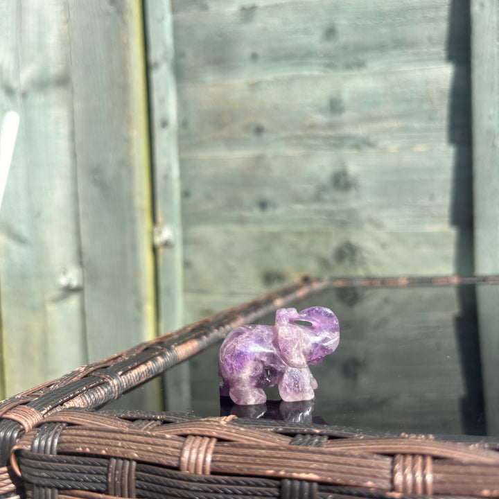 Elephant Amethyst Crystal Carving
