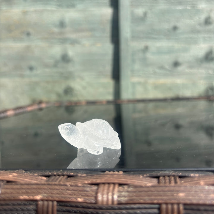 Clear Quartz Turtle Crystal Carving