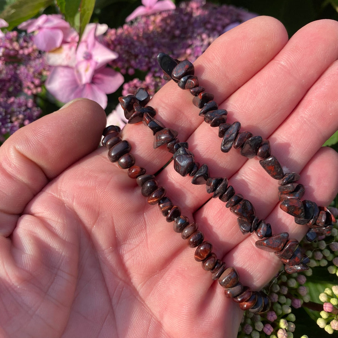 Red Tiger Eye Crystal Bracelet | Strength &amp; Grounding Energy