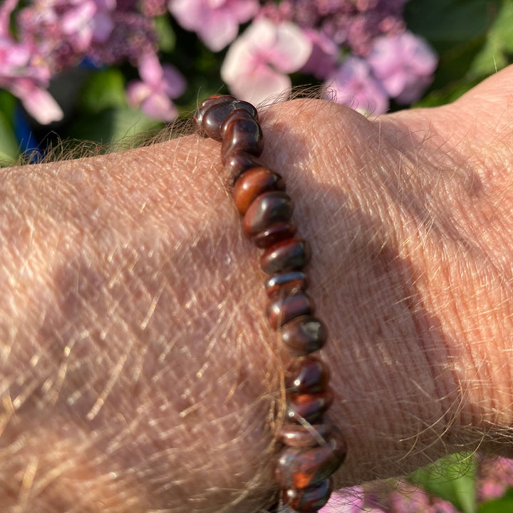 Red Tiger Eye Crystal Bracelet | Strength &amp; Grounding Energy