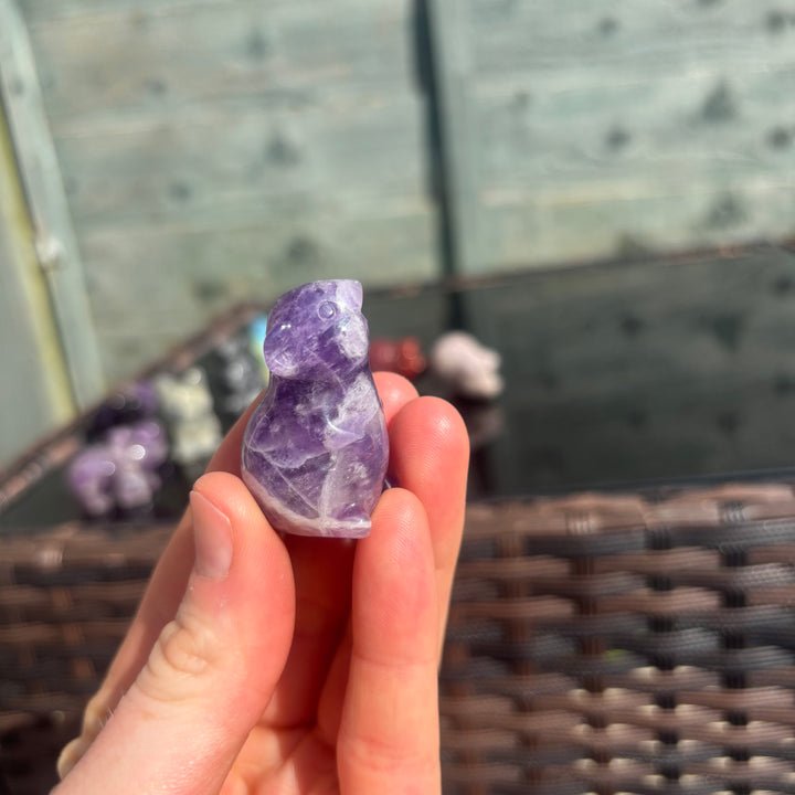 Amethyst Mouse Crystal Carving