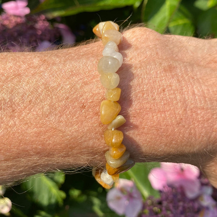 Yellow Jade Crystal Chip Bracelet | Confidence &amp; Joy