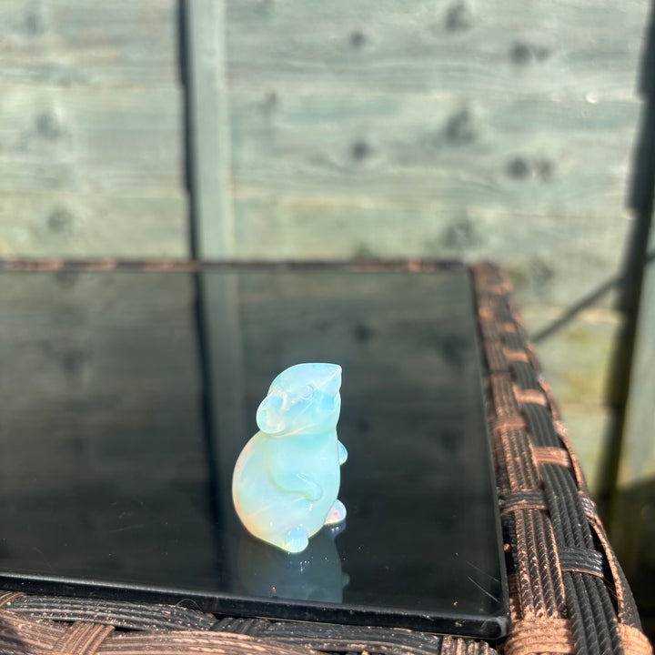 Opalite Mouse Crystal Carving