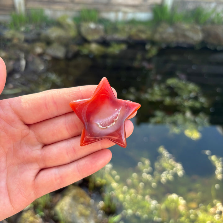 Carnelian Star Crystal Carving