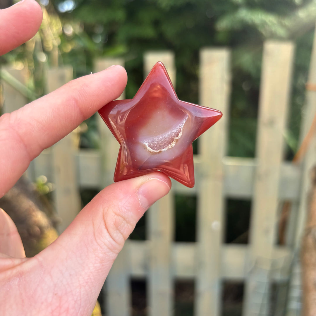Carnelian Star Crystal Carving