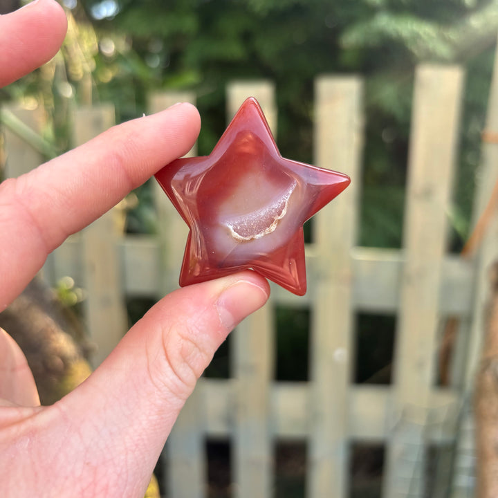 Carnelian Star Crystal Carving