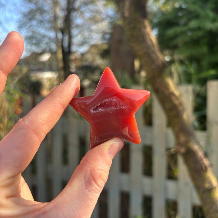 Carnelian Star Crystal Carving