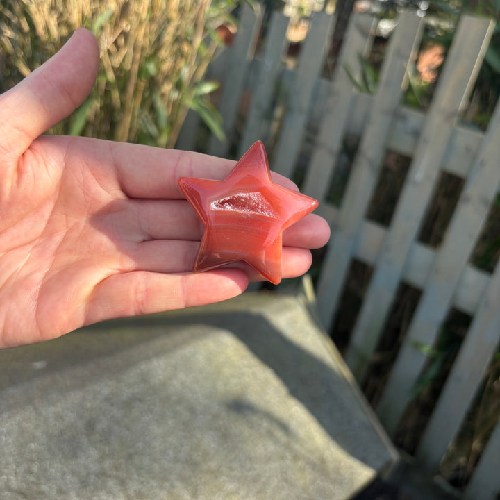 Carnelian Star Crystal Carving