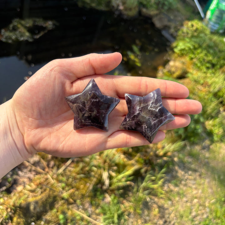 Amethyst Crystal Star Carvings