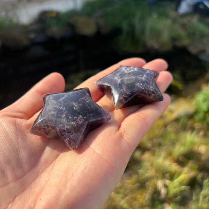 Amethyst Crystal Star Carvings