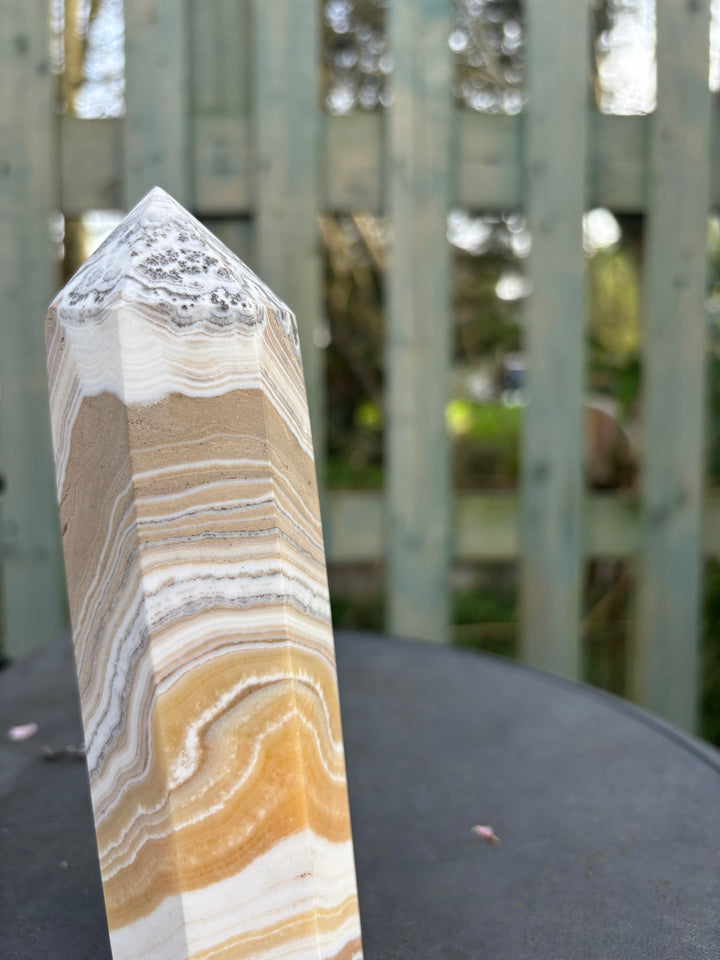 Yellow Banded Calcite Tower
