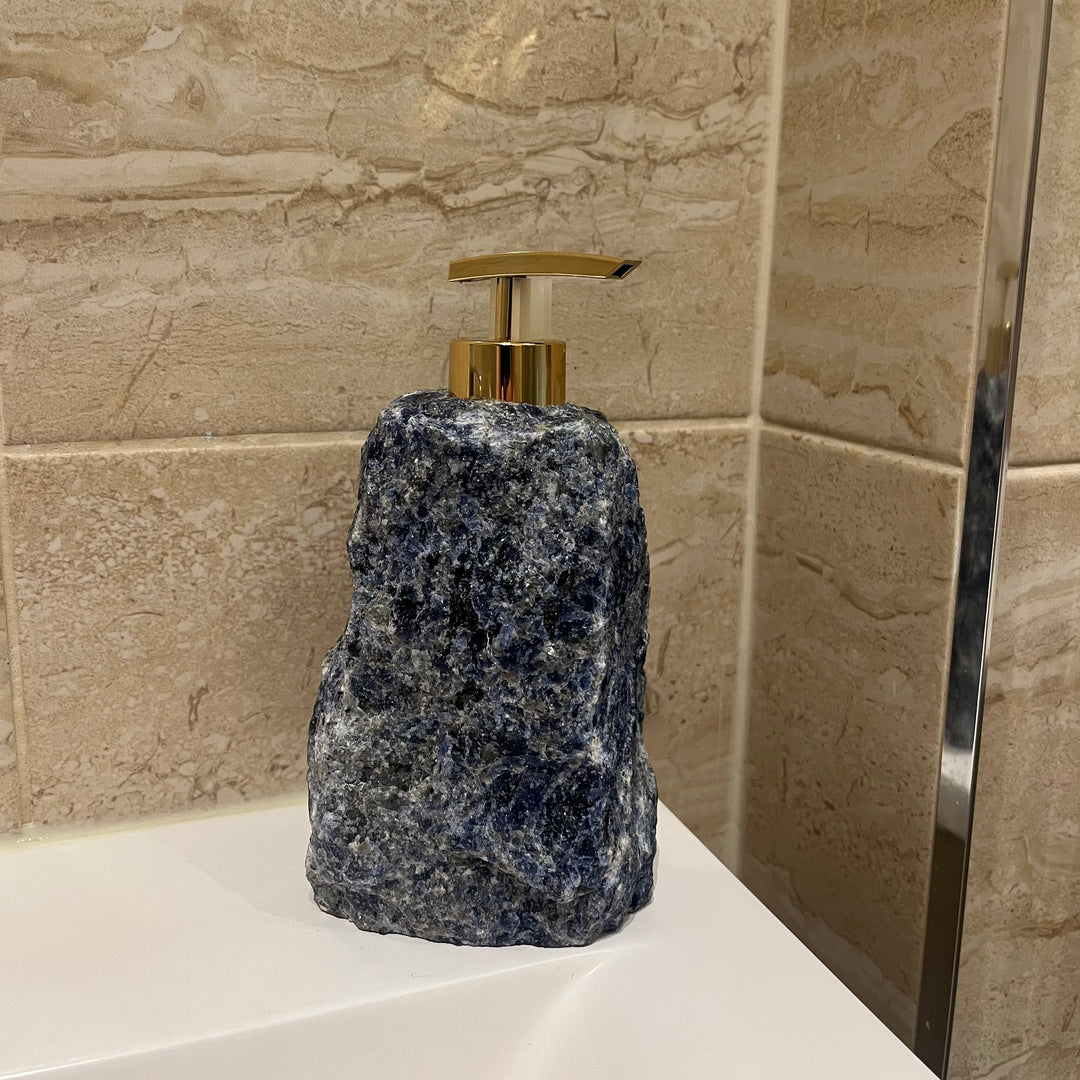Sodalite Crystal Soap Dispenser