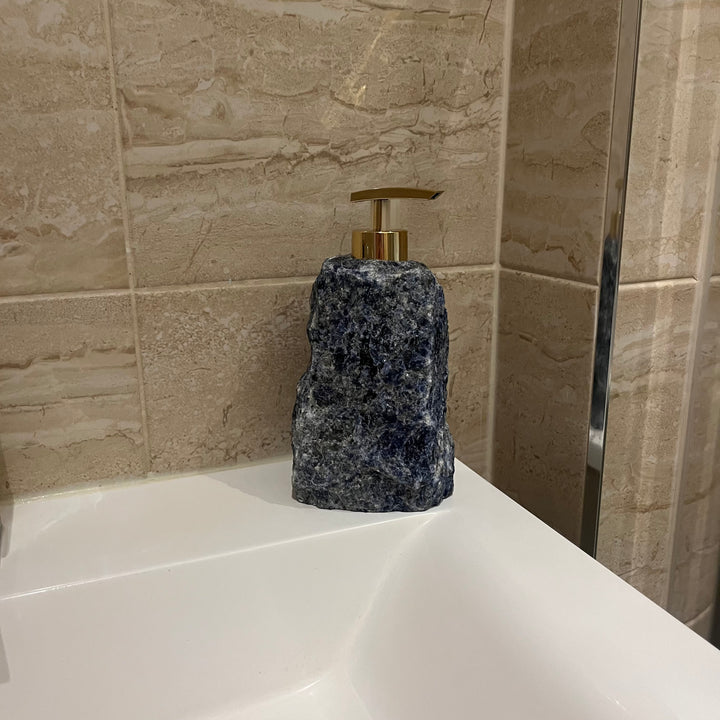 Sodalite Crystal Soap Dispenser