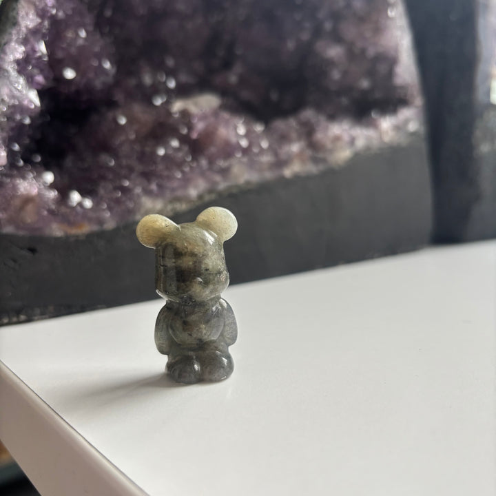 The Quirky Corner - Labradorite Teddy Bear Carving