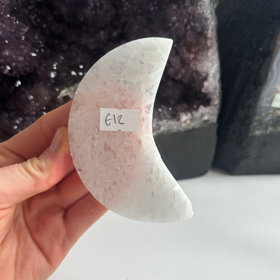 The Quirky Corner - Selenite Half Moon Carving