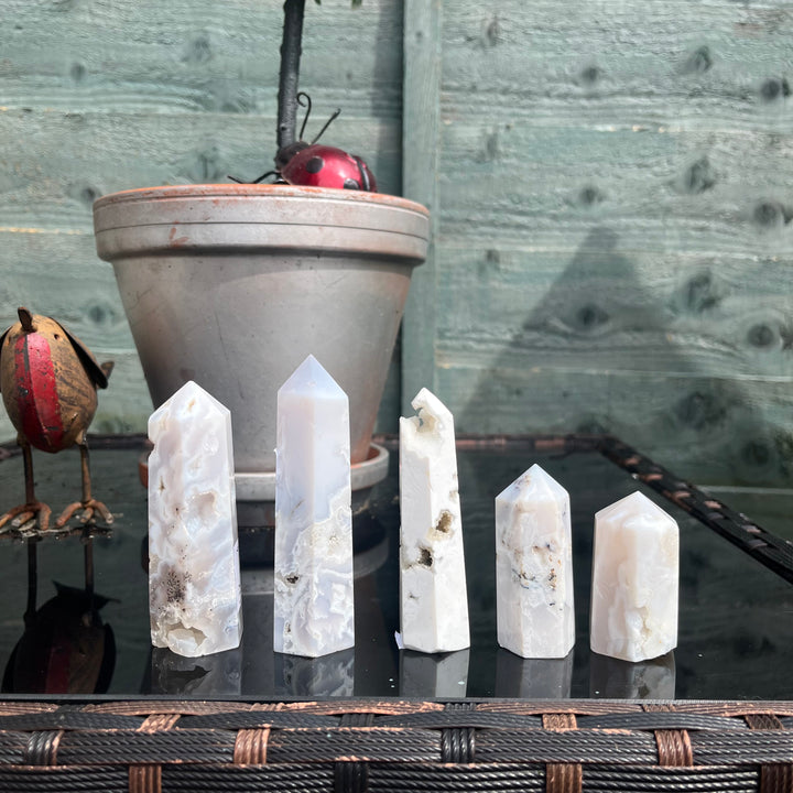 White Agate Crystal Towers